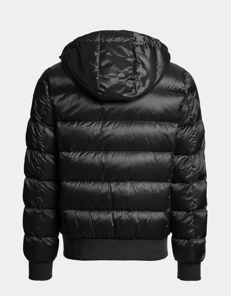 Parajumpers Pharrell Mens Hooded Down Bomber Jacket - Black 541