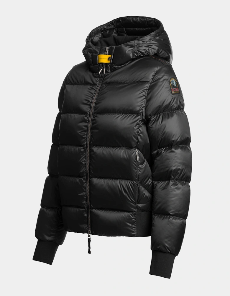Parajumpers Mariah Womens Hooded Down Bomber Jacket - Black 541