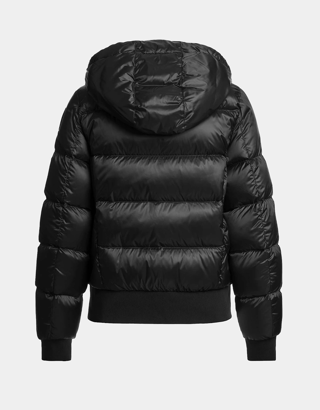 Parajumpers Mariah Womens Hooded Down Bomber Jacket - Black 541