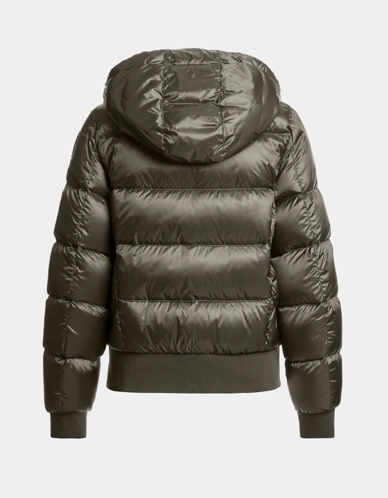 Parajumpers Mariah Womens Hooded Down Bomber Jacket - Taggia Olive 218