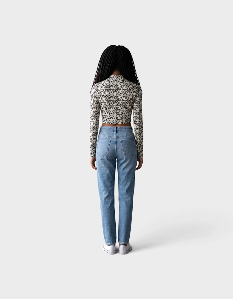 Moon Sec Skin Turtle Crop Top Yellow Black