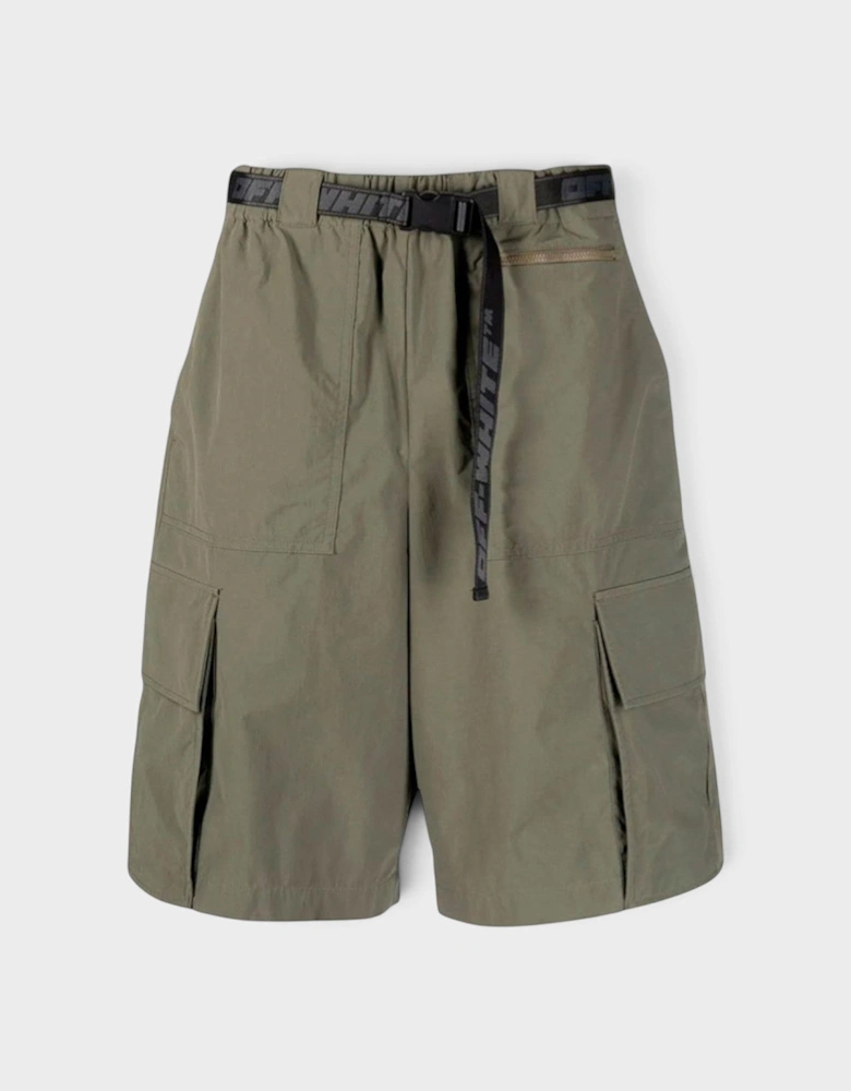 Industrial Belt Cargo Shorts Green