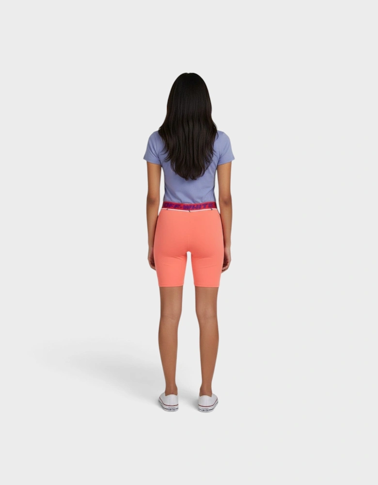 Logo Waistband Track Shorts Coral Red