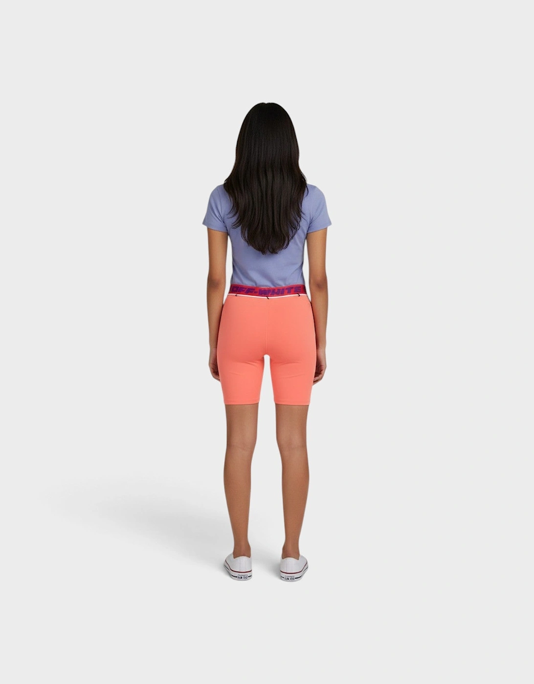 Logo Waistband Track Shorts Coral Red