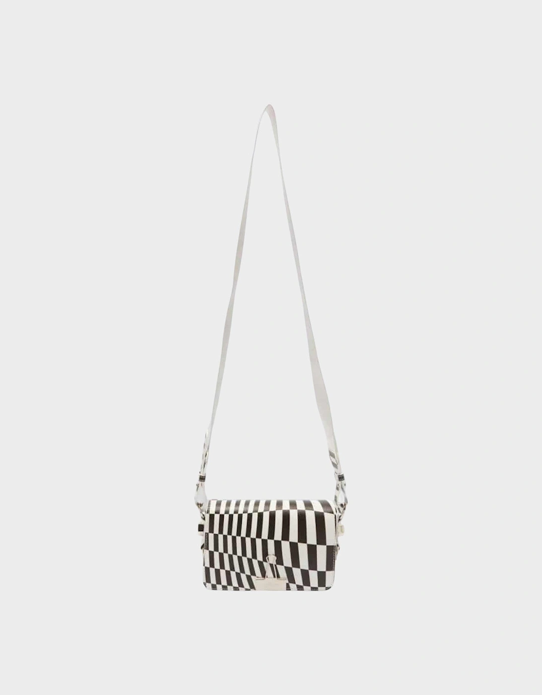 Optical Mini Flap Bag Black White