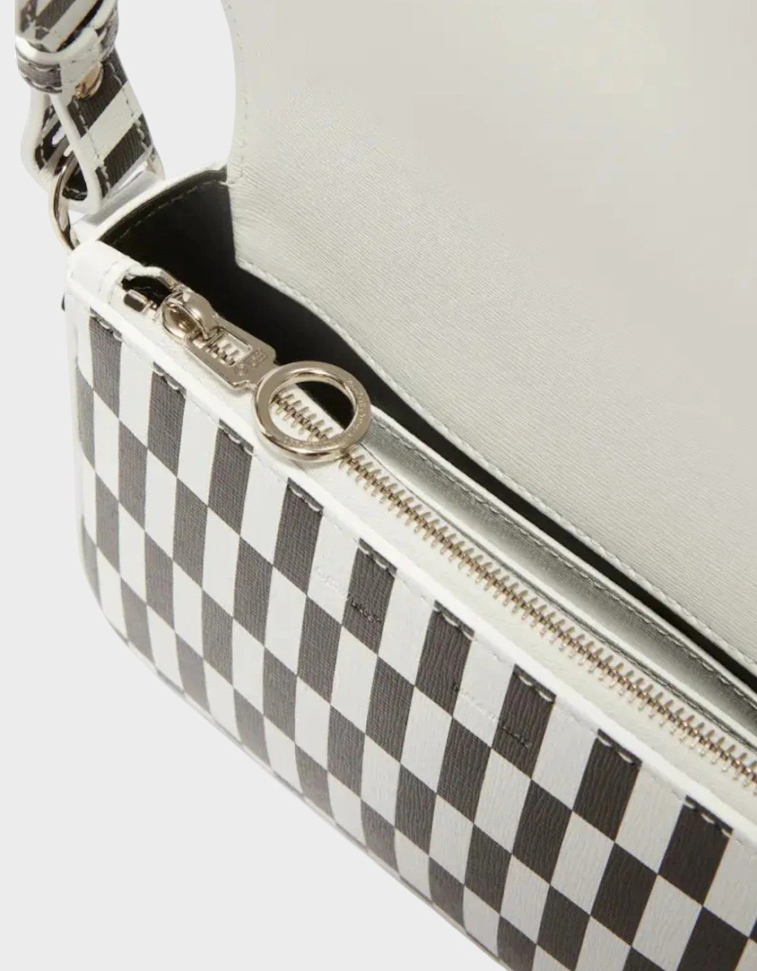 Optical Mini Flap Bag Black White