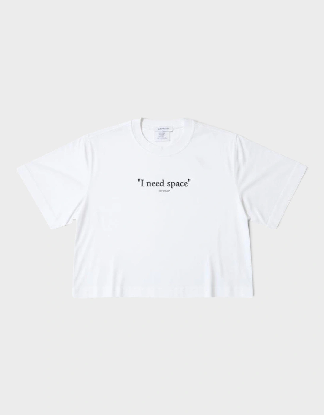 Thick Need Space Crop Tee White