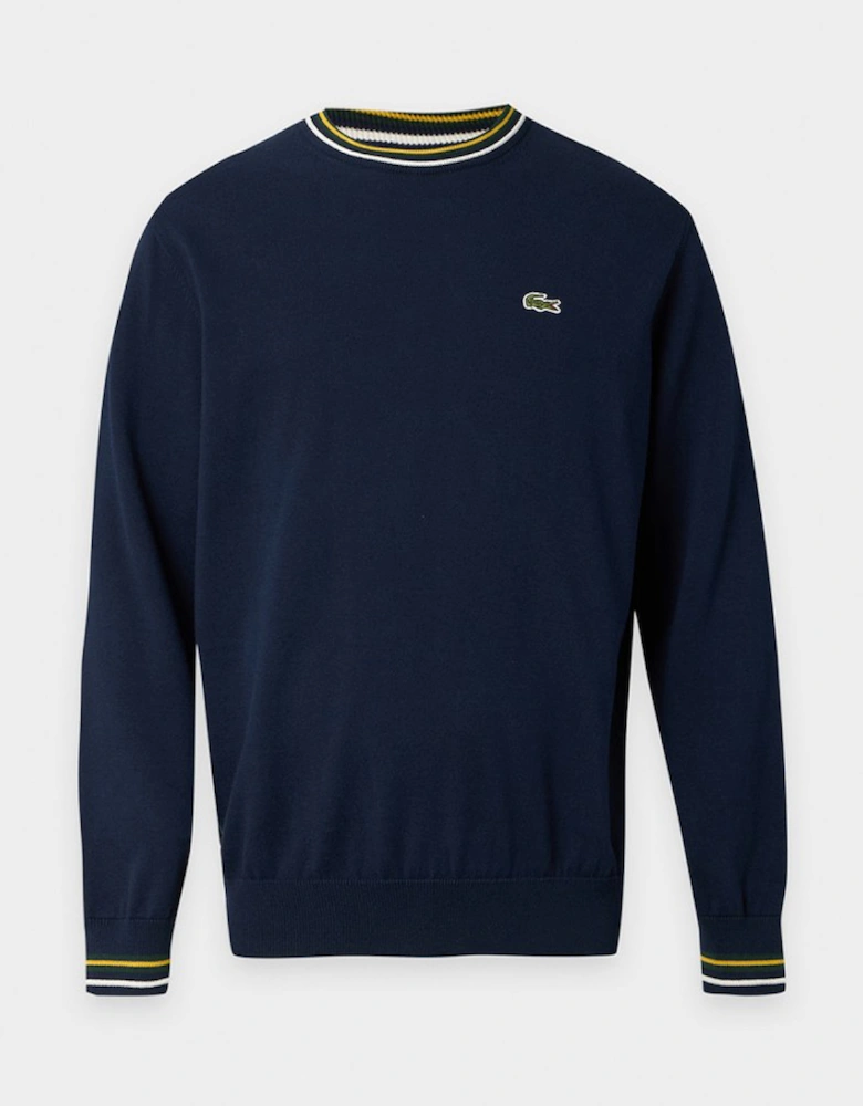 Lacoste Striped Cotton Jersey Sweater