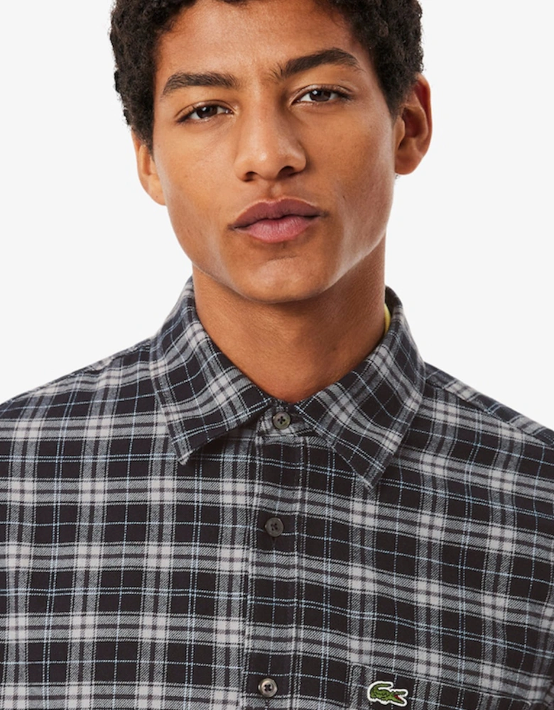 Lacoste Regular Fit Plaid Flannel Shirt
