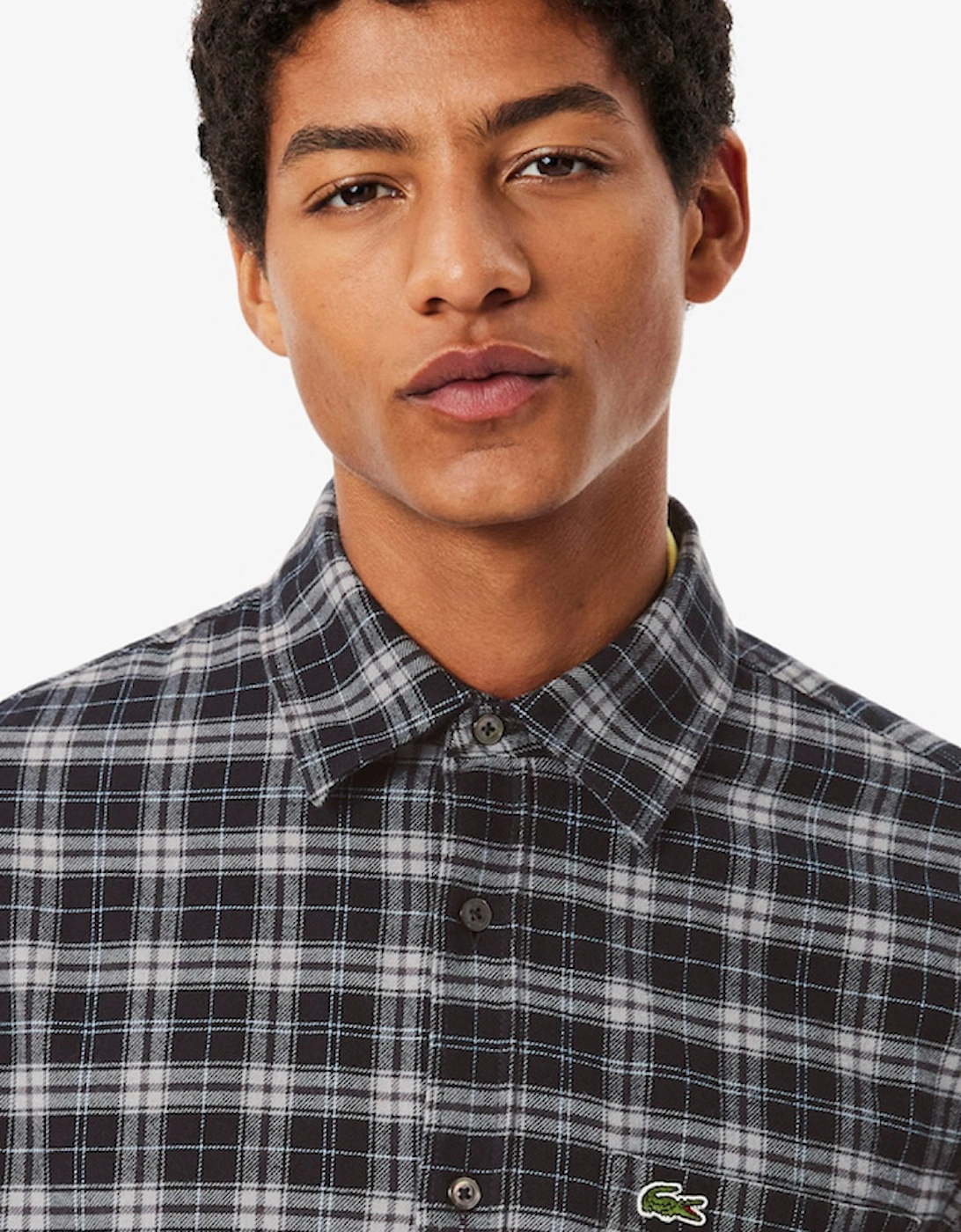 Lacoste Regular Fit Plaid Flannel Shirt