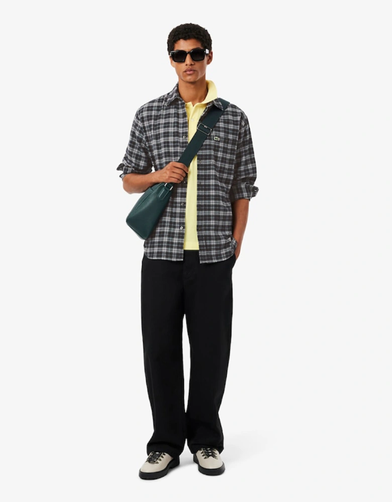 Lacoste Regular Fit Plaid Flannel Shirt