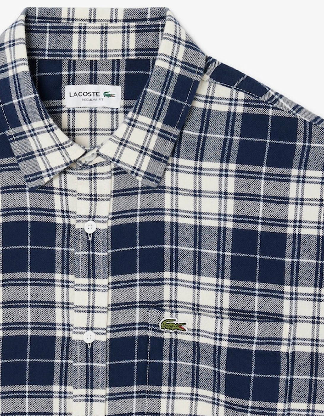 Lacoste Regular Fit Plaid Flannel Shirt