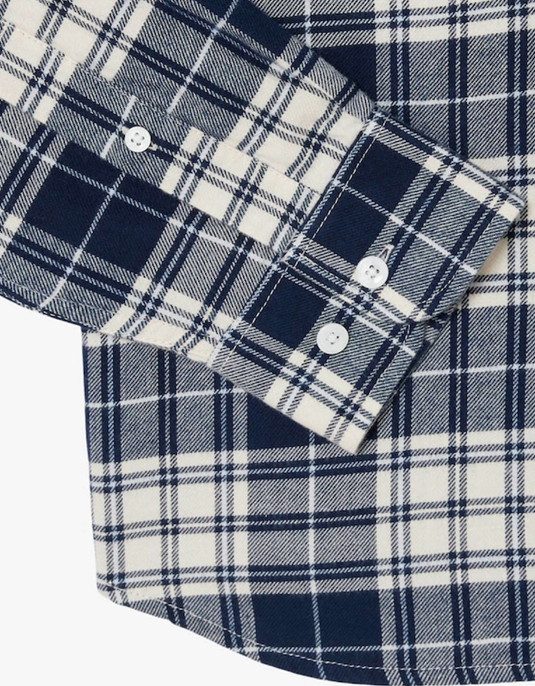 Lacoste Regular Fit Plaid Flannel Shirt