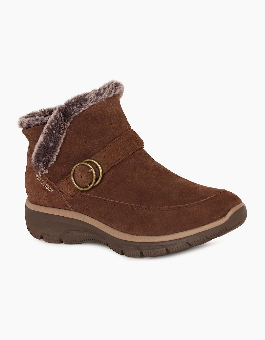 Skechers Women's Slip In Gentle Winter Womens Ankle Boots - Brown - Size, 3