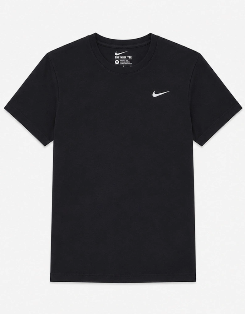 Nike Mens Embroidered Logo Swoosh T Shirt in Black