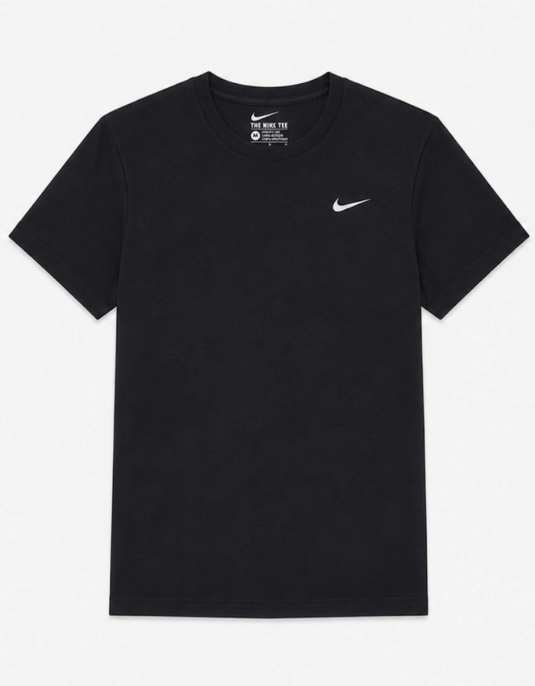 Nike Mens Embroidered Logo Swoosh T Shirt in Black