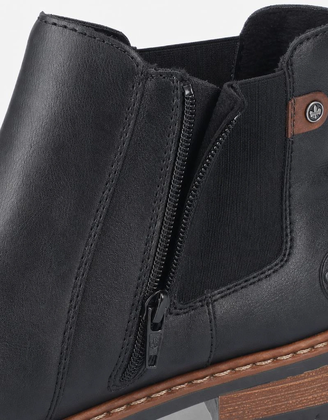 Rieker Z9354 Womens Ankle Boots Black/Mahogany
