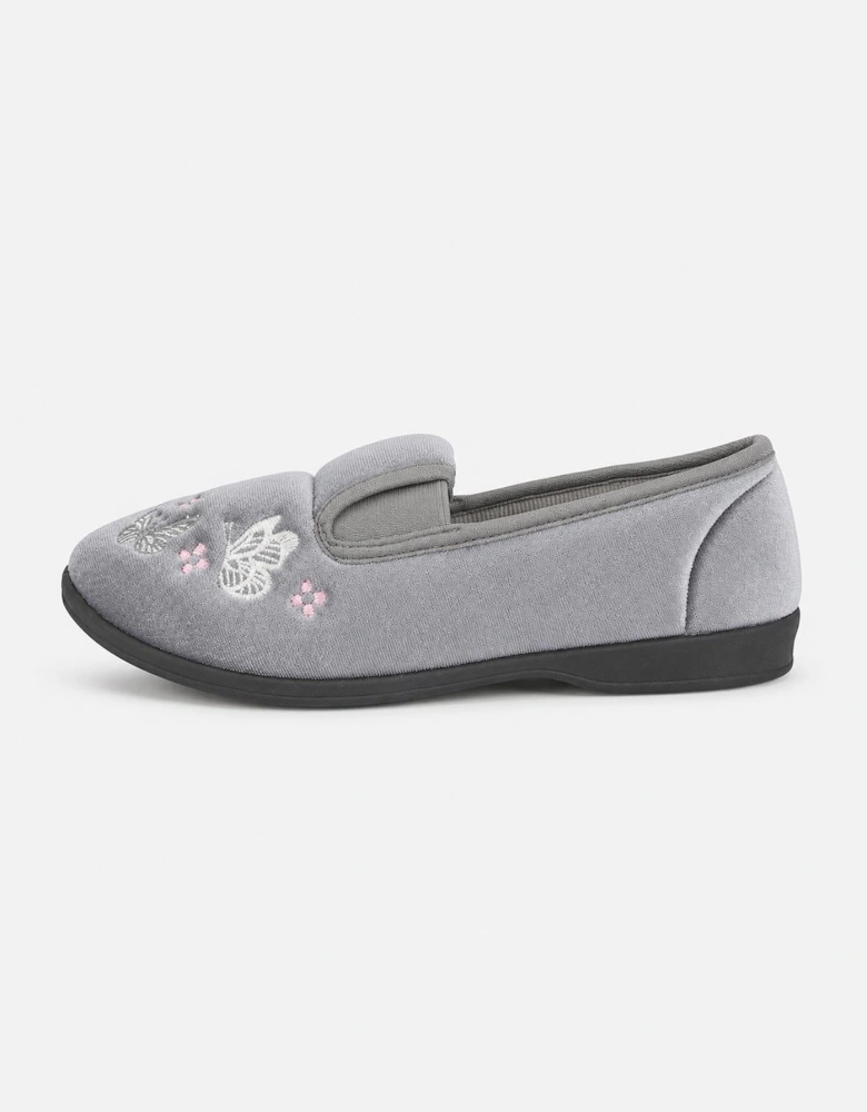 Jo & Joe CHERISH Womens Full Slippers Grey