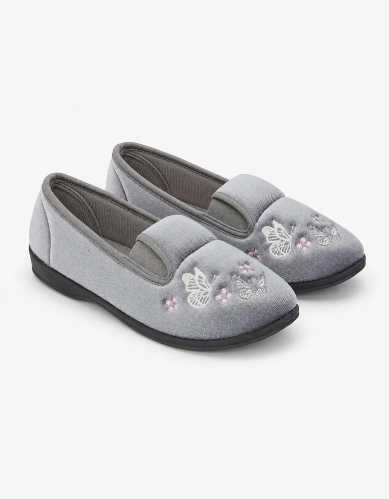 Jo & Joe CHERISH Womens Full Slippers Grey