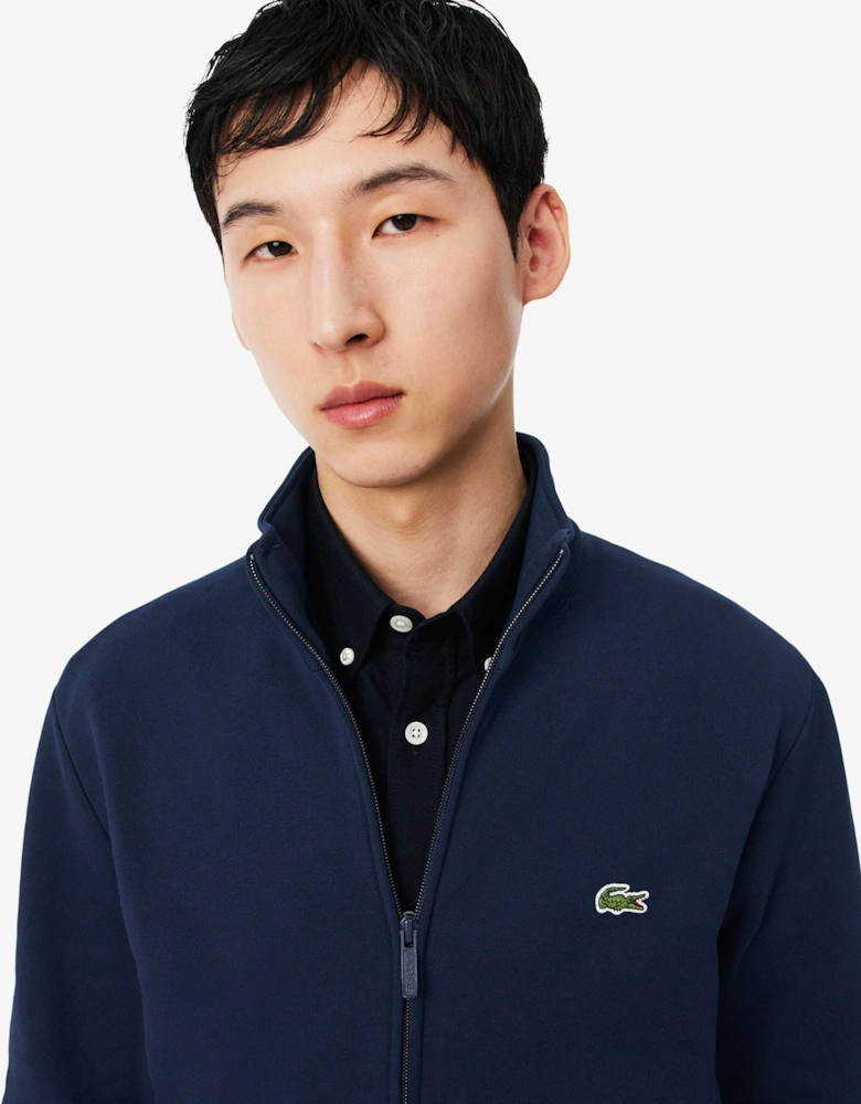 Lacoste Half Zip Mens Fleece Sweatshirt - Navy Blue 166