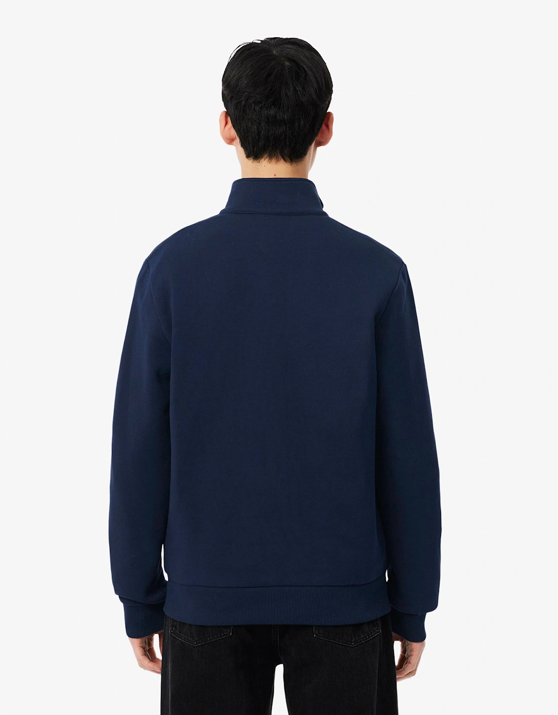 Lacoste Half Zip Mens Fleece Sweatshirt - Navy Blue 166