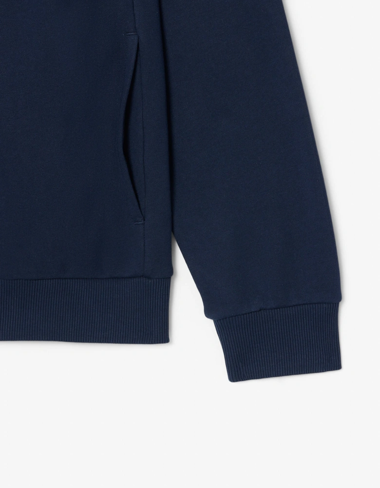 Lacoste Half Zip Mens Fleece Sweatshirt - Navy Blue 166