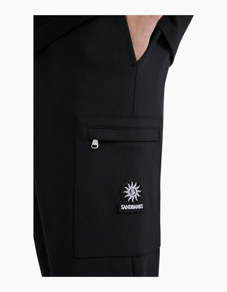 Sandbanks Interlock Open Hem Sweatpant Black