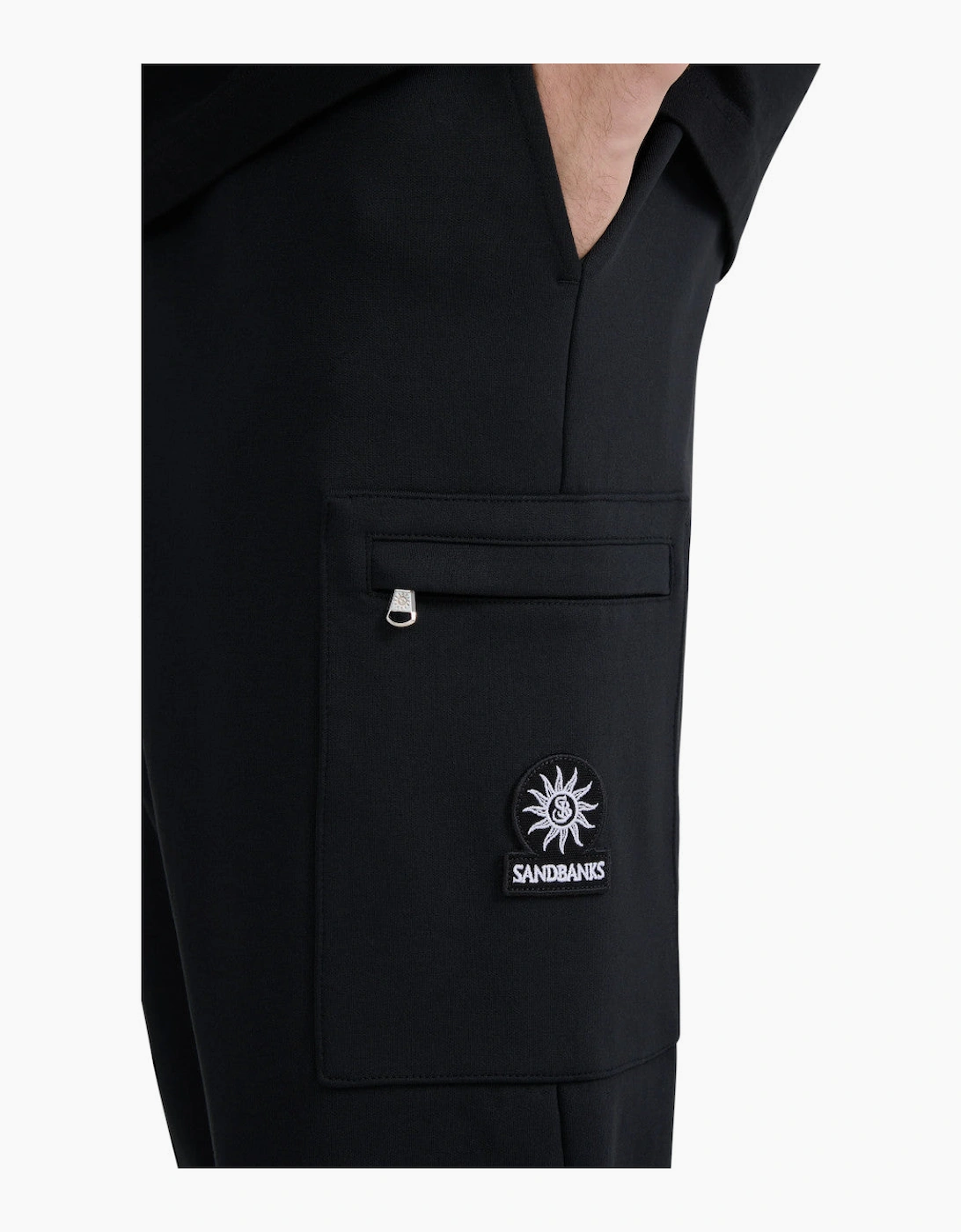 Sandbanks Interlock Open Hem Sweatpant Black