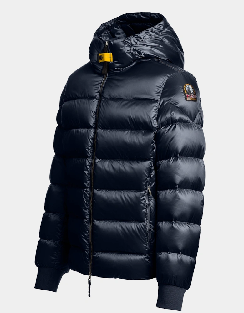 Parajumpers Pharrell Mens Hooded Down Bomber Jacket - Blue Navy 316