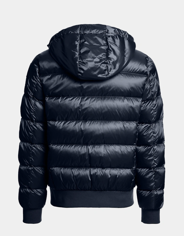 Parajumpers Pharrell Mens Hooded Down Bomber Jacket - Blue Navy 316