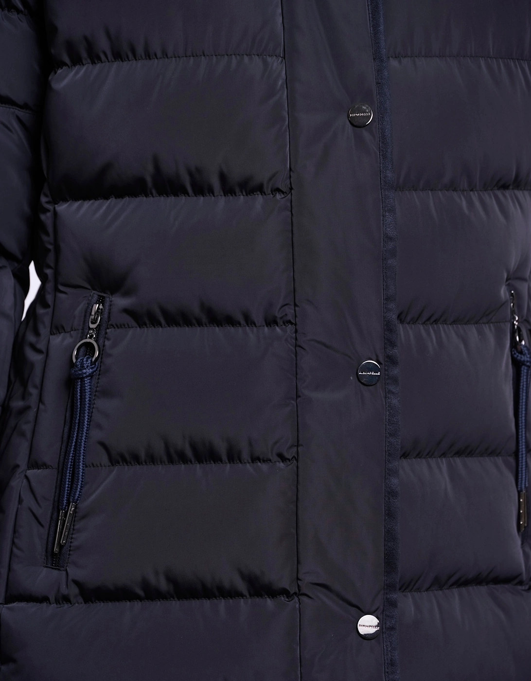 Rino & Pelle Nusa Womens Padded Coat With Detachable Hood - Dark Navy