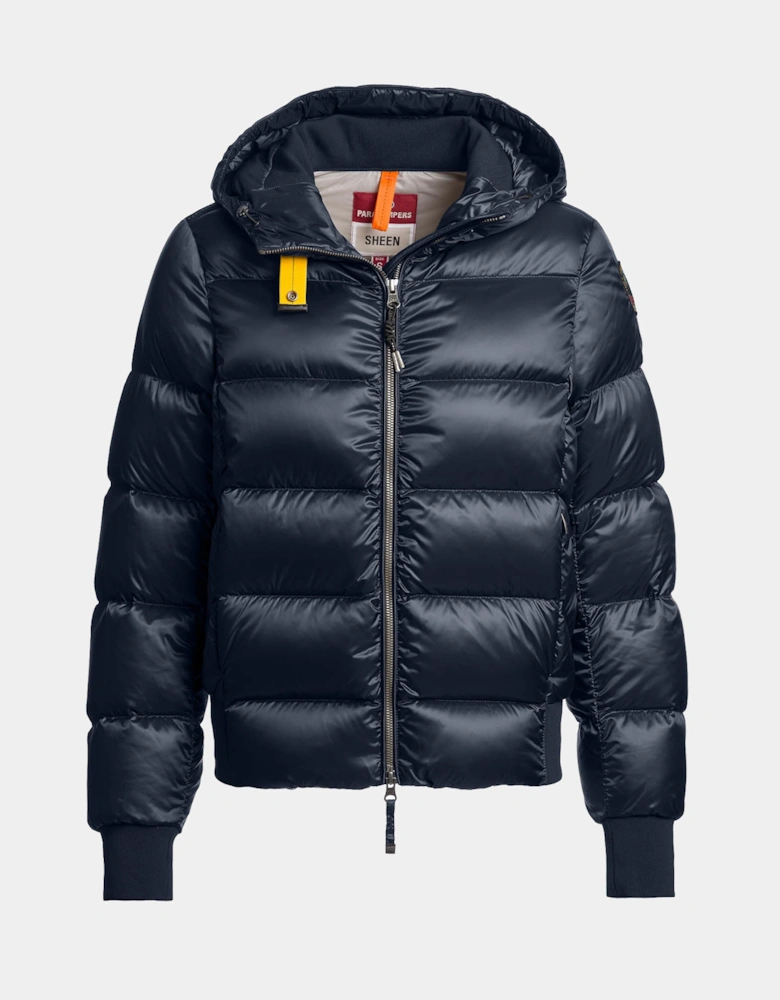 Parajumpers Mariah Womens Hooded Down Bomber Jacket - Blue Navy 316