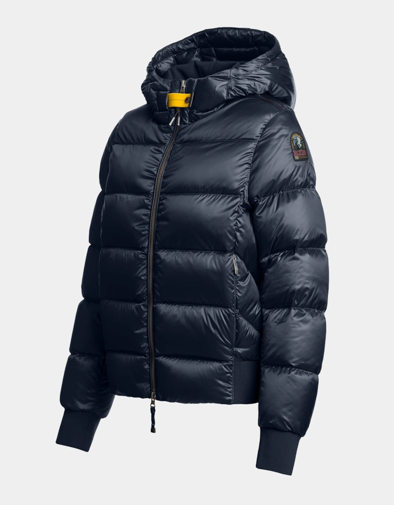 Parajumpers Mariah Womens Hooded Down Bomber Jacket - Blue Navy 316
