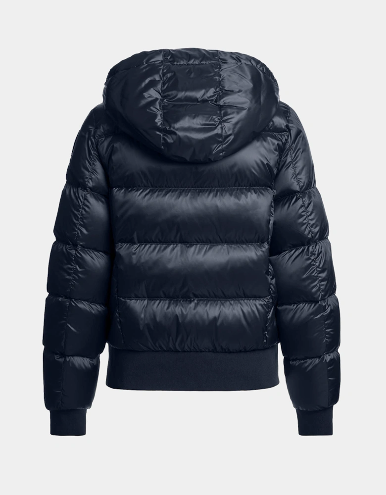 Parajumpers Mariah Womens Hooded Down Bomber Jacket - Blue Navy 316