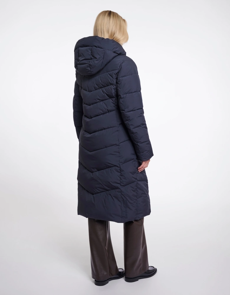 Rino & Pelle Zendaya Womens Padded Coat With Hood - Dark Navy