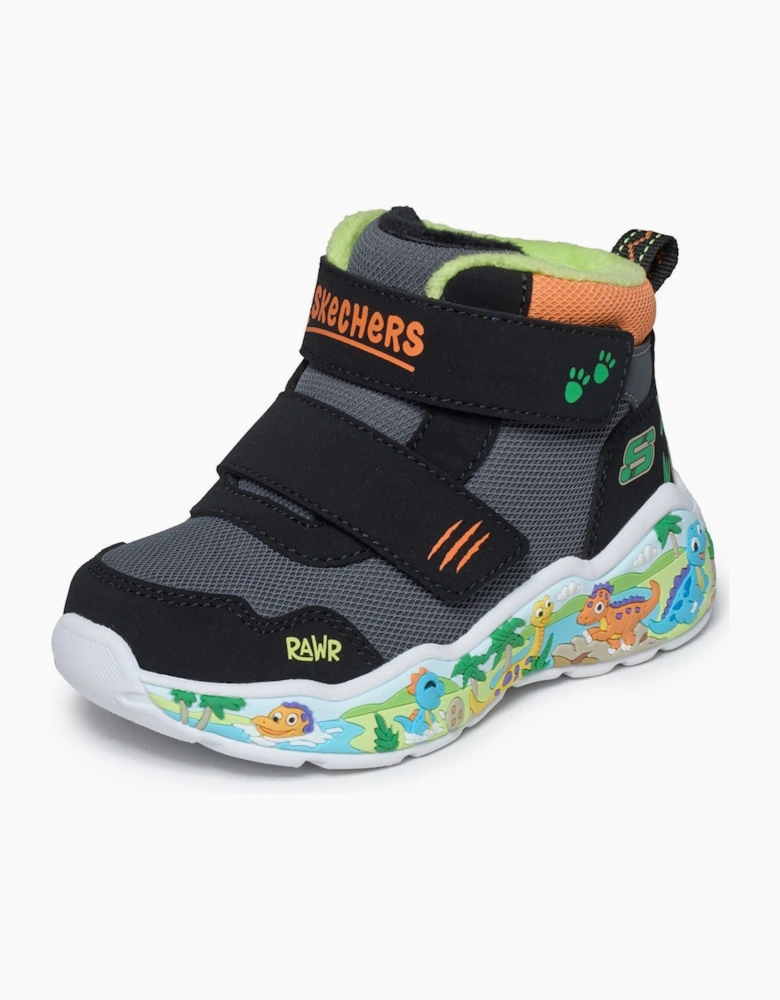 Skechers Play Scene Frosty Pals Black/Charcoal/Orange Trainers