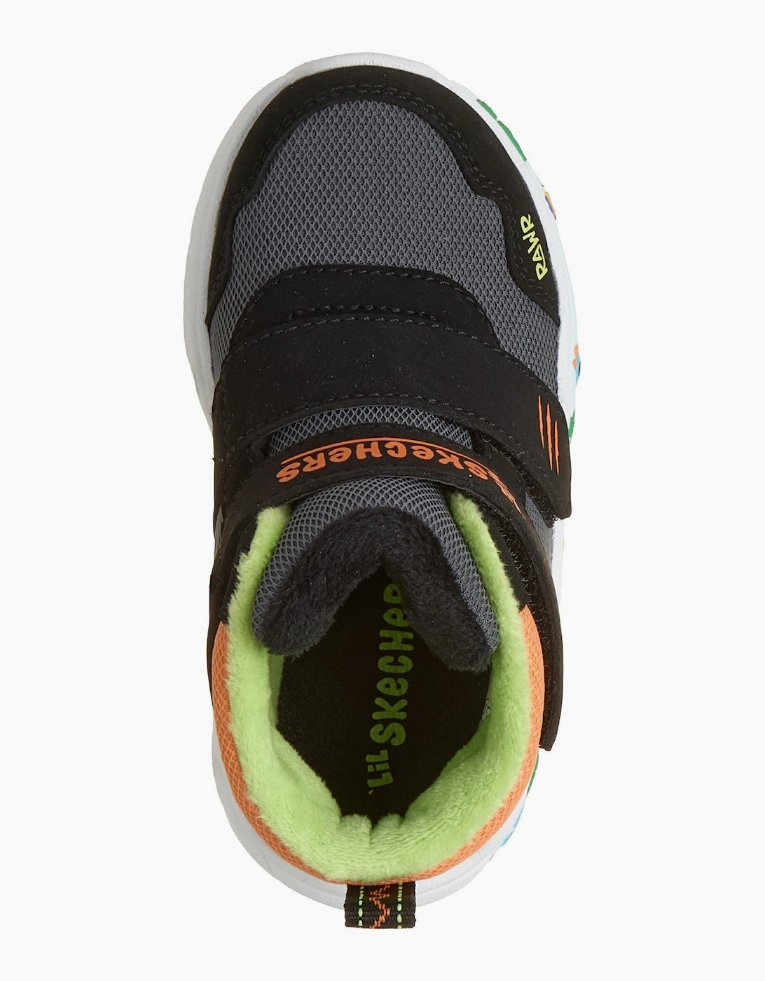 Skechers Play Scene Frosty Pals Black/Charcoal/Orange Trainers