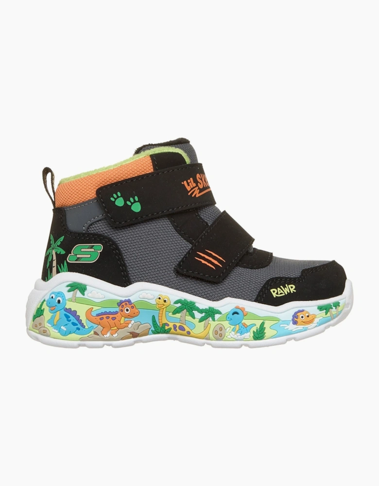 Skechers Play Scene Frosty Pals Black/Charcoal/Orange Trainers