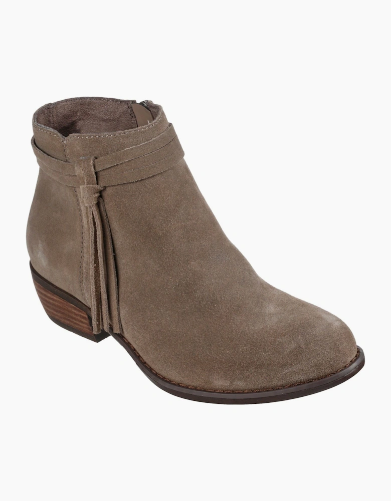 Skechers Texas Modern Western Leather Women's Dark Taupe Suede Boots