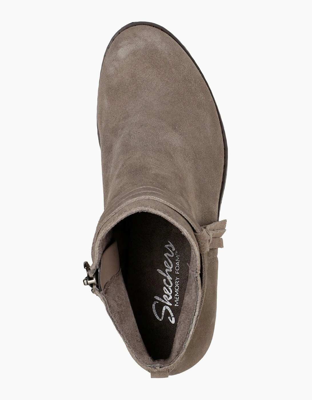 Skechers Texas Modern Western Leather Women's Dark Taupe Suede Boots