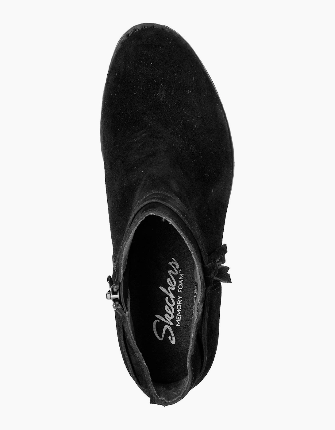 Skechers Texas Modern Western Leather Women's Black Suede Boots