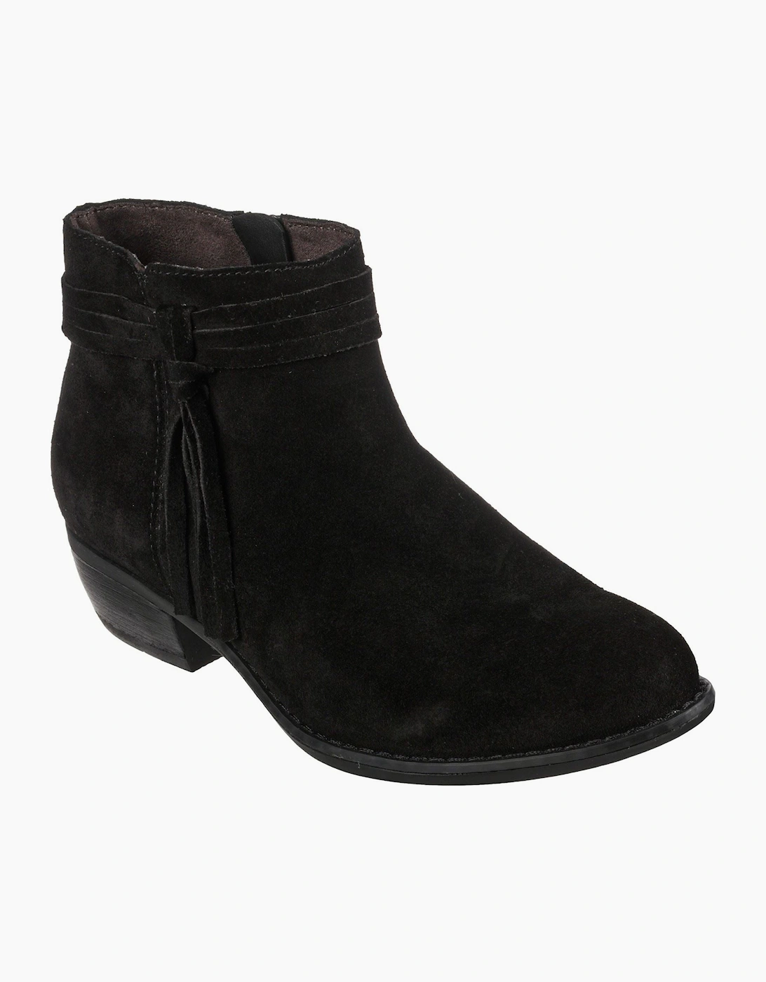 Skechers Texas Modern Western Leather Women's Black Suede Boots