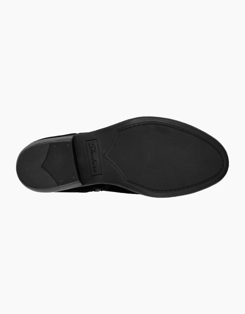 Skechers Texas Modern Western Leather Women's Black Suede Boots