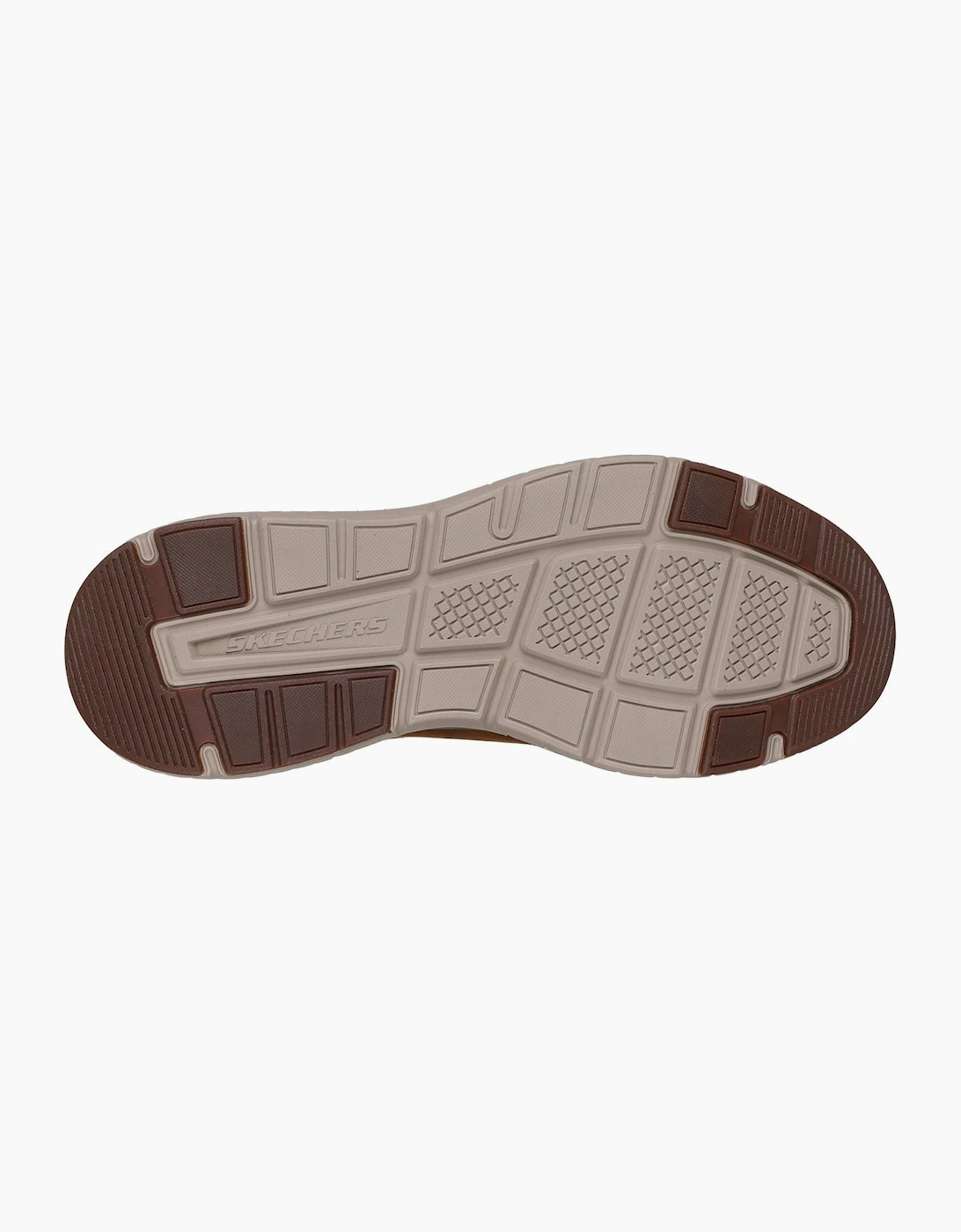 Skechers Arch Fit Crosser Ronaldo Leather Men's Dark Brown Leather Lace-Up Shoes
