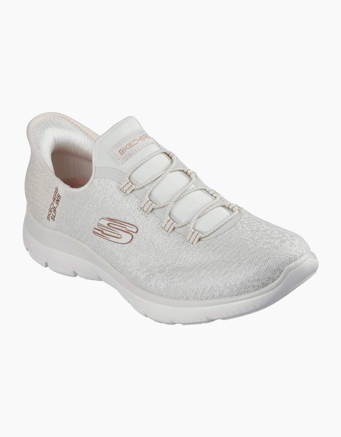 Skechers Summits Lunar Glow Textile Women's Natural/Rose Gold Trainers