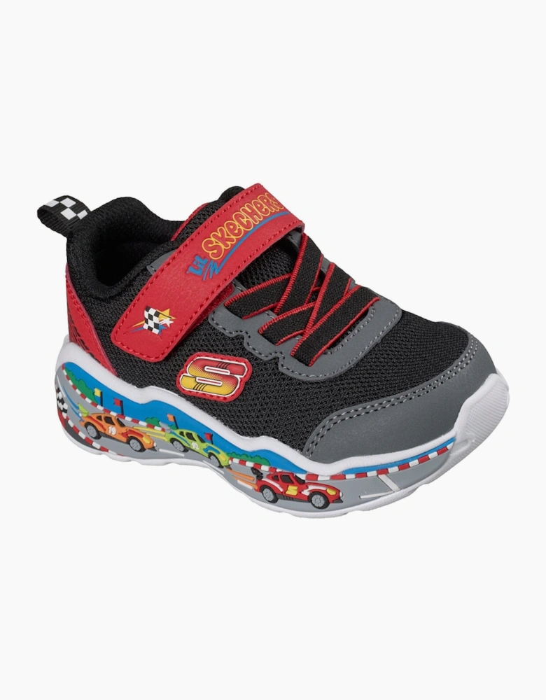 Skechers Play Scene Textile Black/Red Trainers