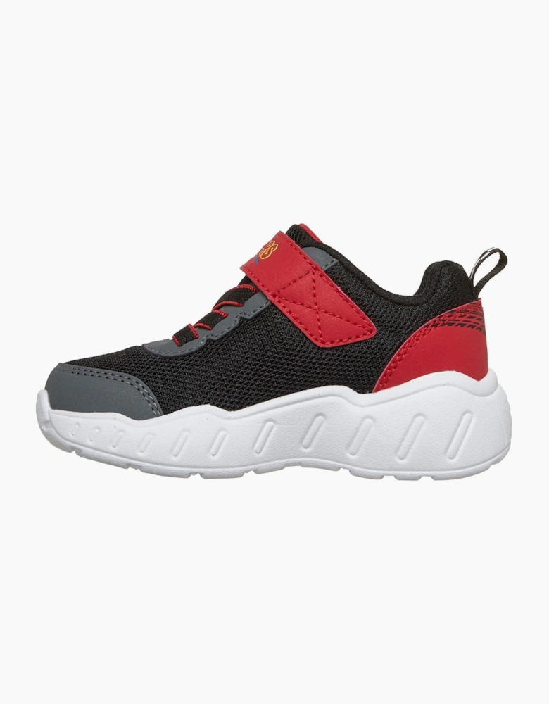 Skechers Play Scene Textile Black/Red Trainers