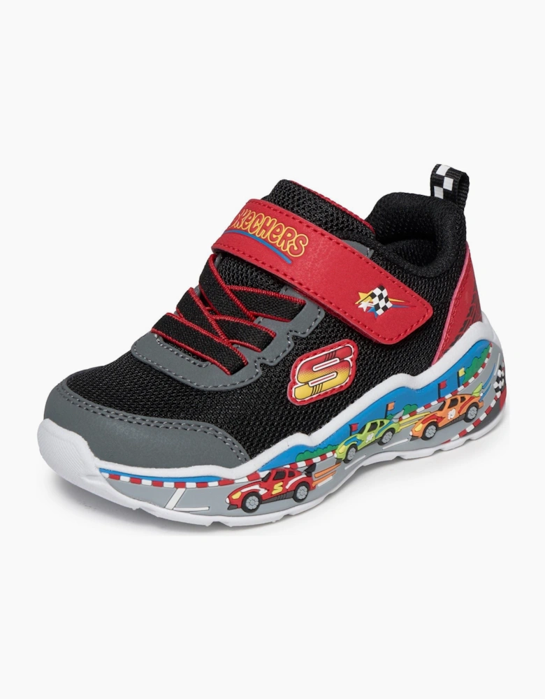Skechers Play Scene Textile Black/Red Trainers