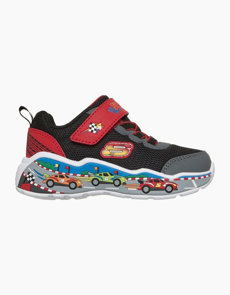 Skechers Play Scene Textile Black/Red Trainers