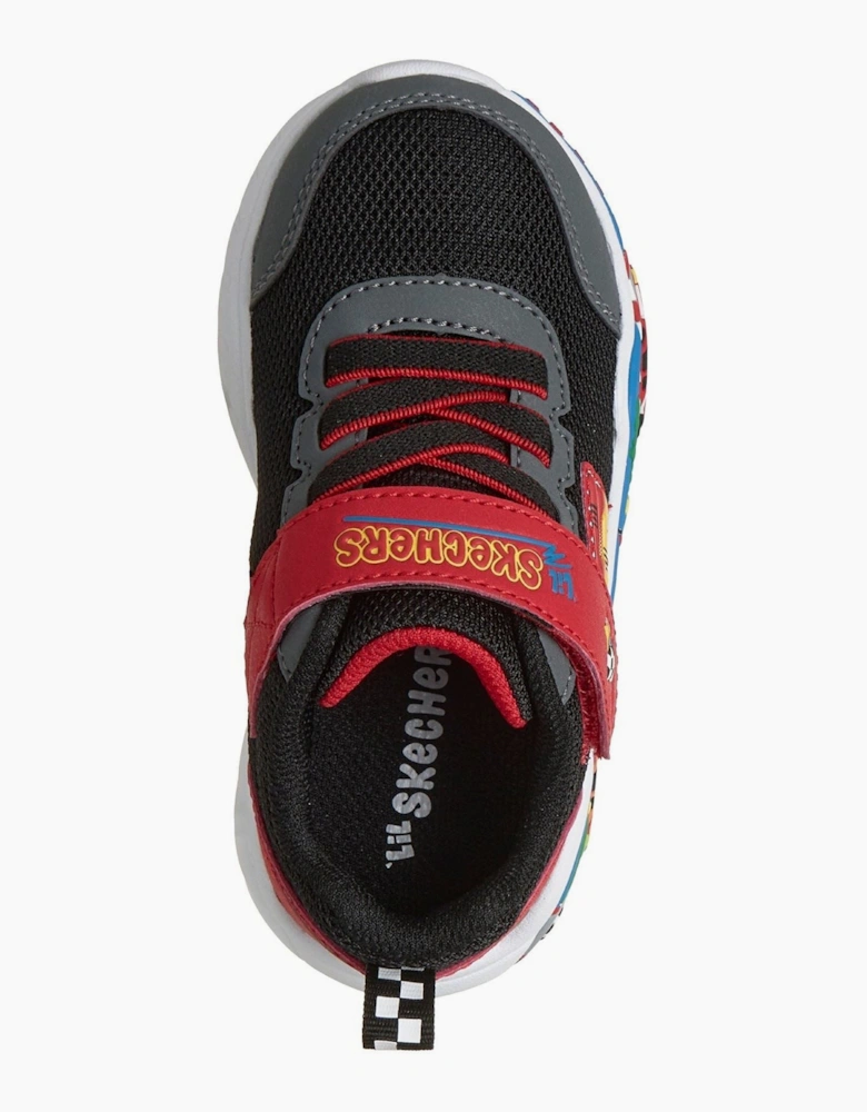 Skechers Play Scene Textile Black/Red Trainers